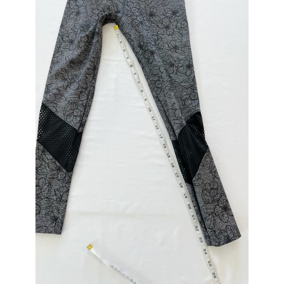 Lorna Jane Sophia Core Floral Print Leggings Gray/Black Size S - Picture 7 of 7